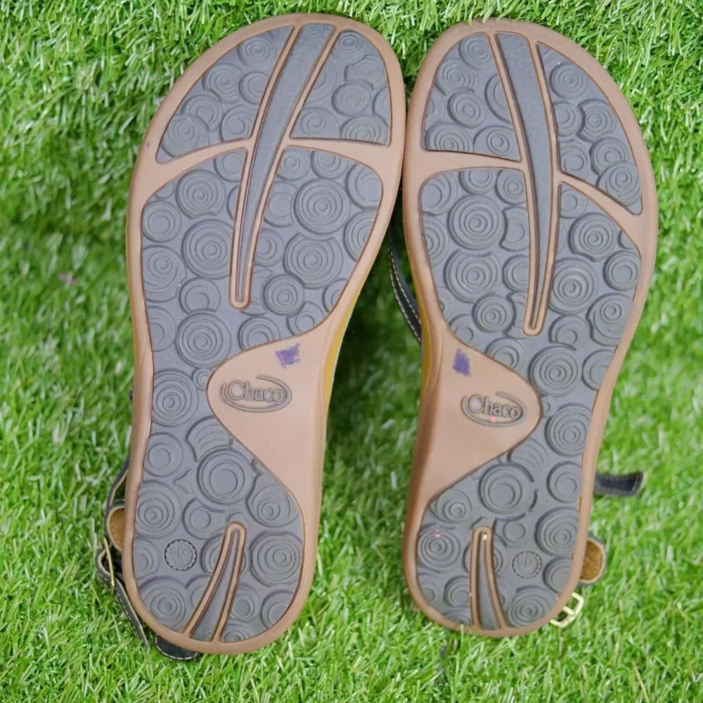 Chaco Loveland Leather Webbing Thong Sandals - Women's Size 7